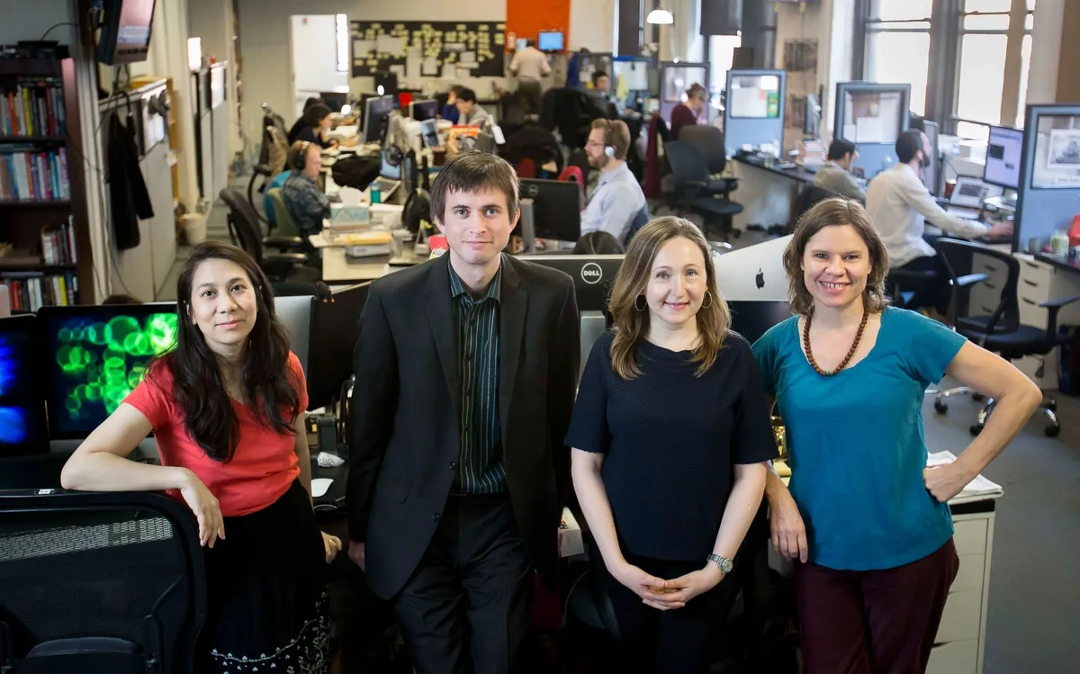 Award winners Channaly Philipp, Petr Svab, Luba Pishchik, and Charlotte Cuthbertson.